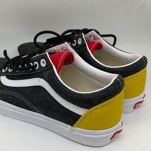 Vans men’s size 8.5, women’s size 10, grey red& yellow color